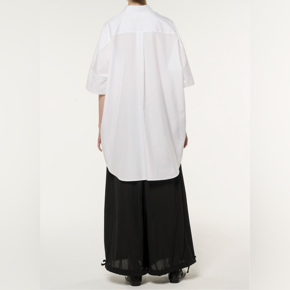 Yohji Yamamoto Oversized White Short-Sleeve Button-Down - Picture 4 of 11
